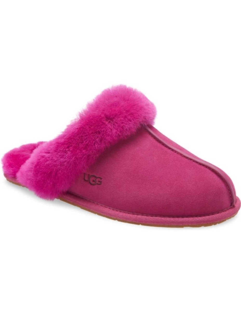 UGG Scuffette II Slippers Pink DFRT Shearling Size 6 EUC Giftable
